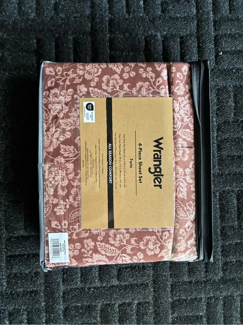 Wrangler Twin Sheet Set in Rose Pink Floral